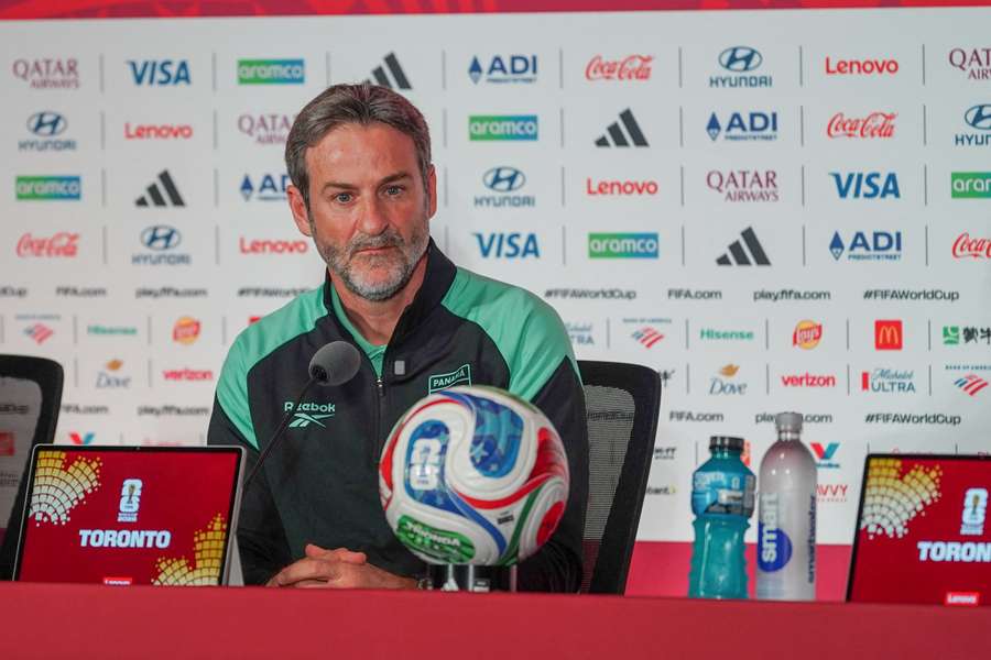 Thomas Christiansen speaking to the media. Thomas Christiansen speaking to the media.