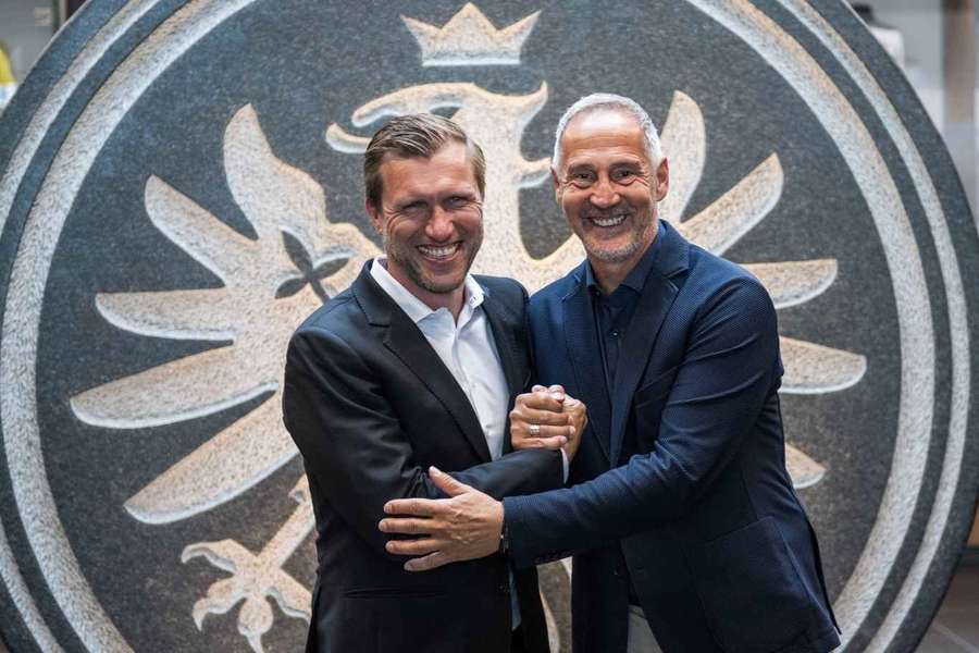 Markus Krösche e Adi Hütter Markus Krösche e Adi Hütter