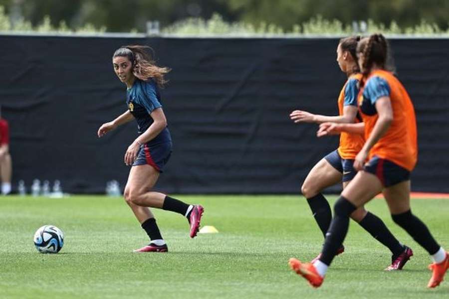 Fátima Pinto nos treinos da Seleção Nacional