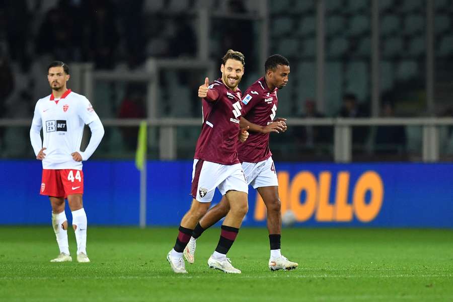 Nikola Vlasic festeggia il gol Nikola Vlasic festeggia il gol