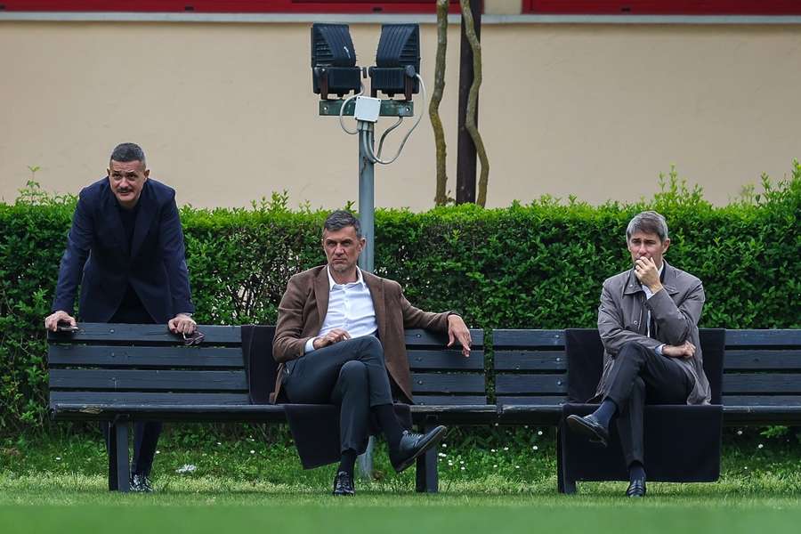 Paolo Maldini (l.) und Frederic Massara (r.) sind beide nicht mehr beim AC Mailand beschäftigt.