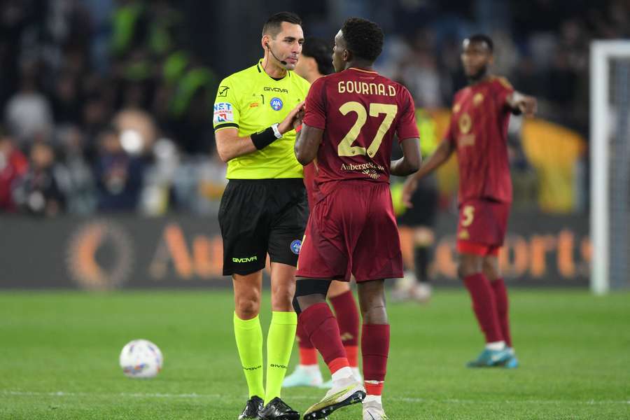 L'arbitre Andrea Colombo lors du match entre la Roma et la Juventus du week-end dernier.