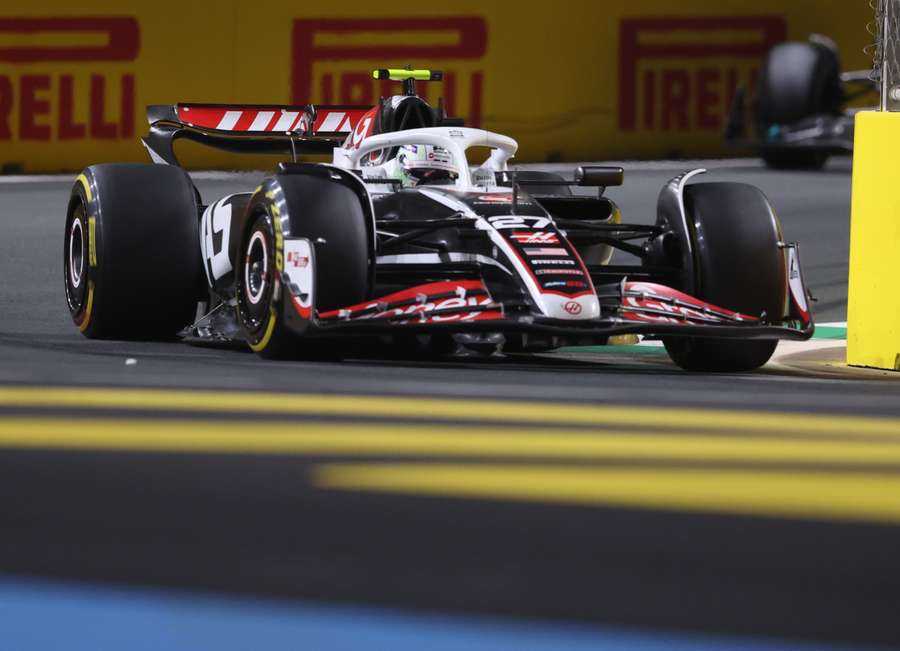 Haas' Nico Hulkenberg tijdens de GP van Saudi-Arabië