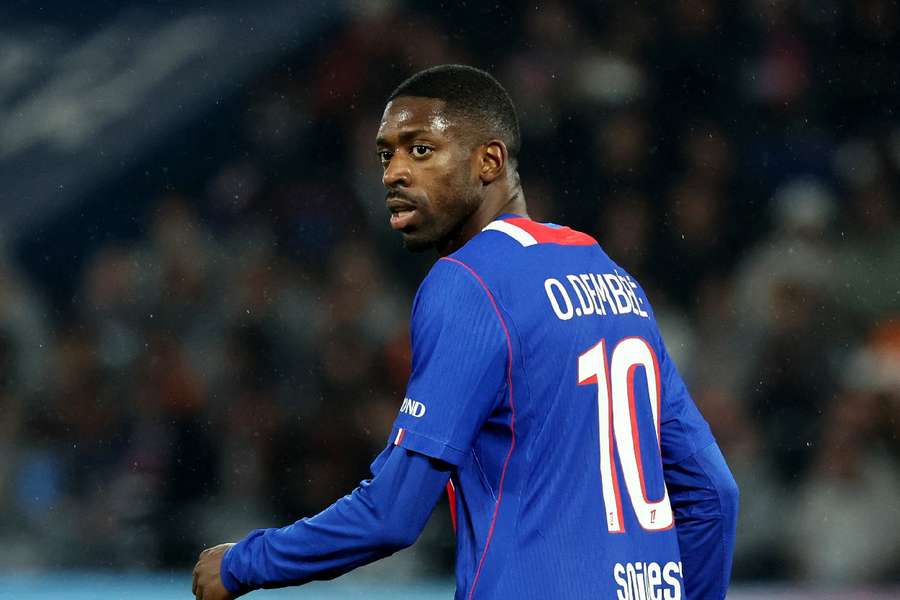 Ousmane Dembele in action