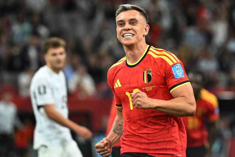 Trossard celebrates for Belgium