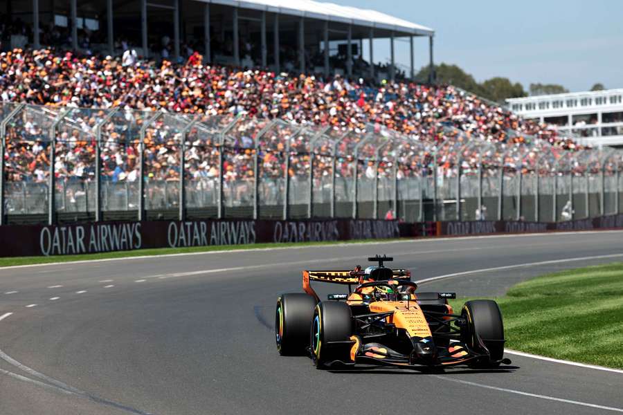 McLaren's Oscar Piastri in action during practice in Melbourne