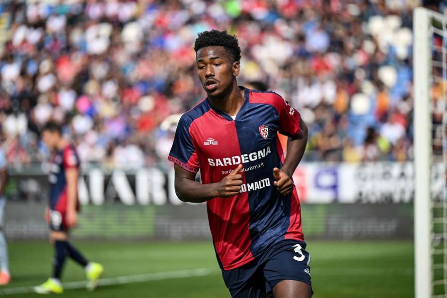 Trepy in action for Cagliari Trepy in action for Cagliari