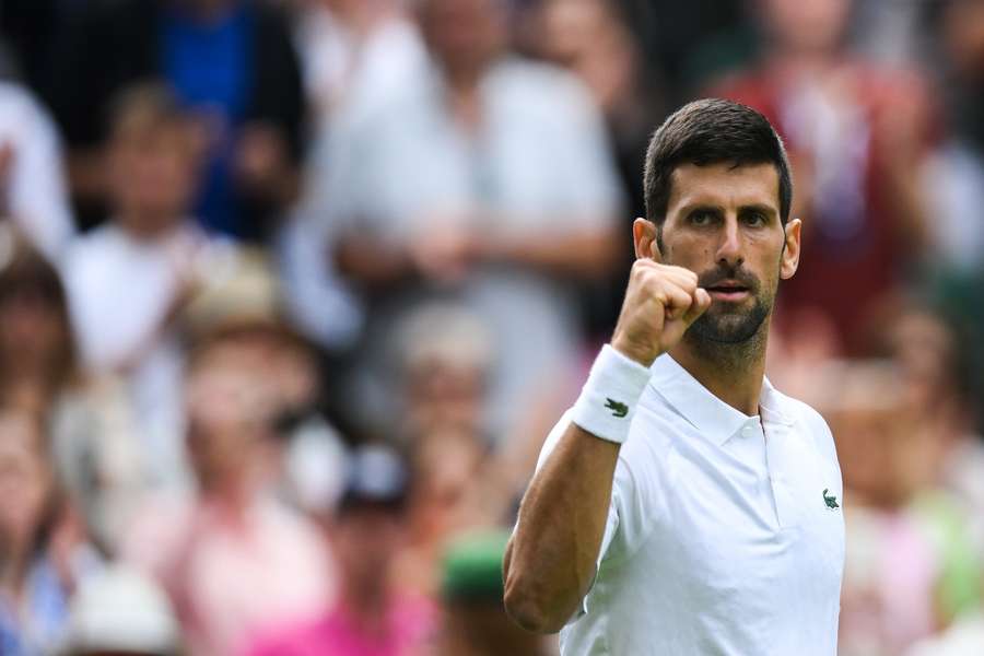 Djokovic a celebrar o seu triunfo em Londres 