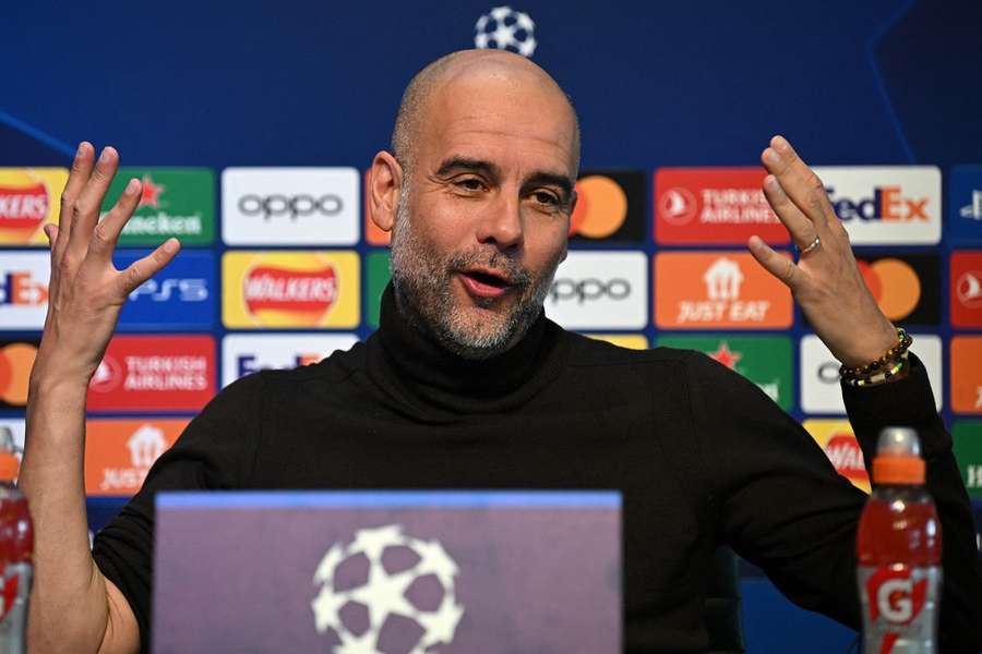 Guardiola en conférence de presse.