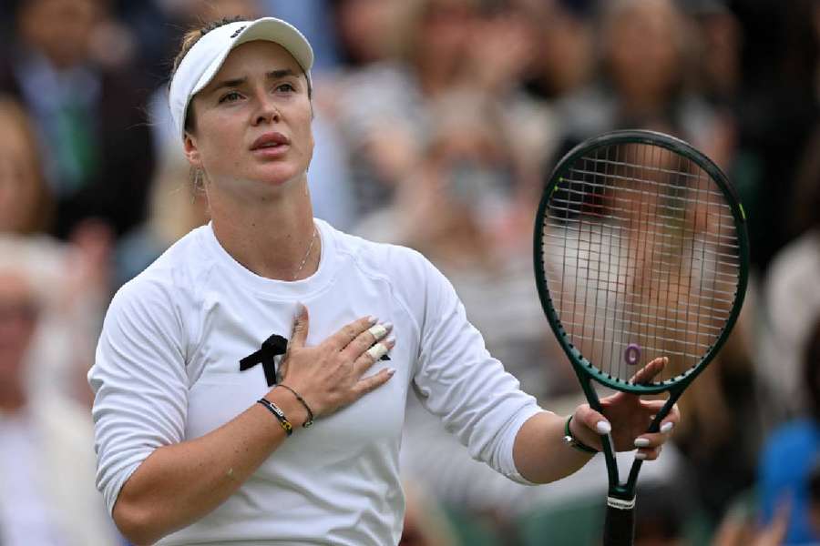 Elina Svitolina a purtat o panglică neagră pe echipamentul de joc