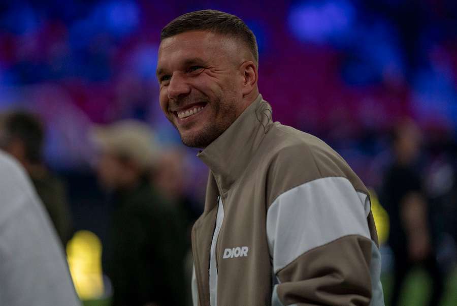 Lukas Podolski bei einem Event der Baller League.