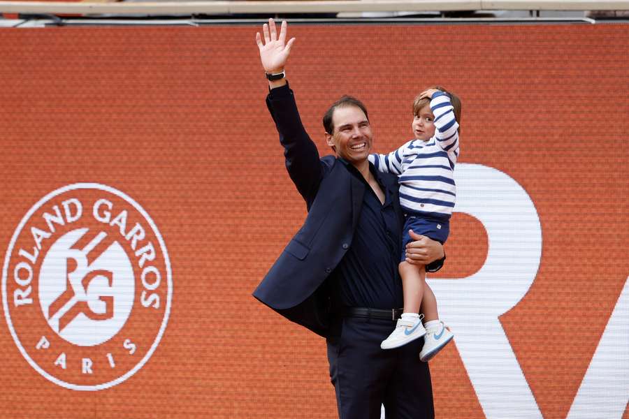 Rafael Nadal și primul său fiu, Rafael Junior