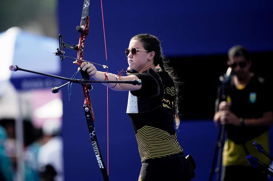 Ana Luiza Caetano durante a prova