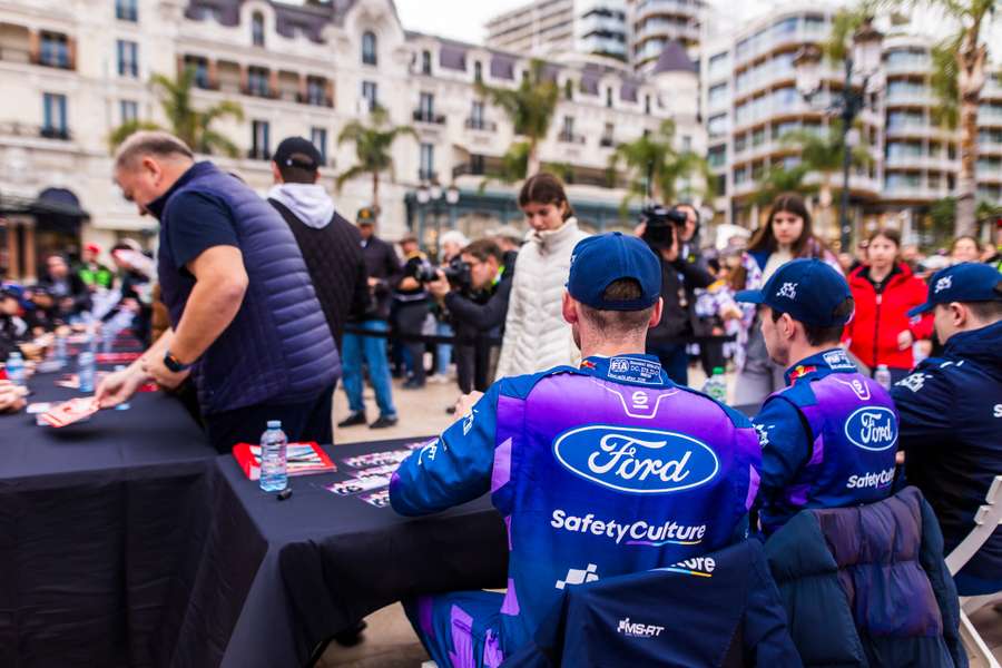 A equipa Ford no Rali de Monte Carlo de 2025