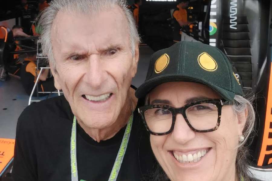 Wilson Fittipaldi ao lado da esposa