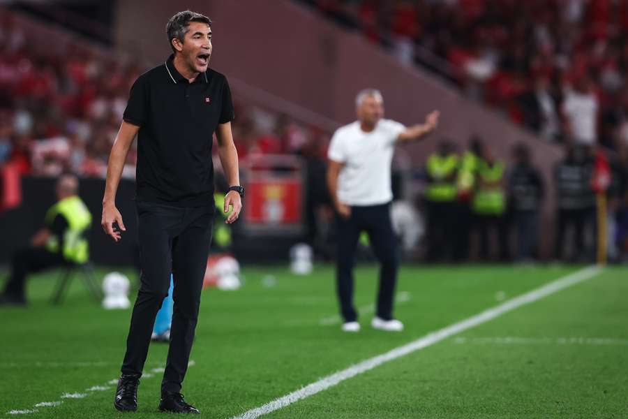 Bruno Lage satisfeito, treinador do Benfica