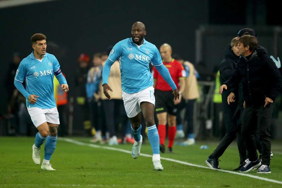 Lukaku celebrates goal