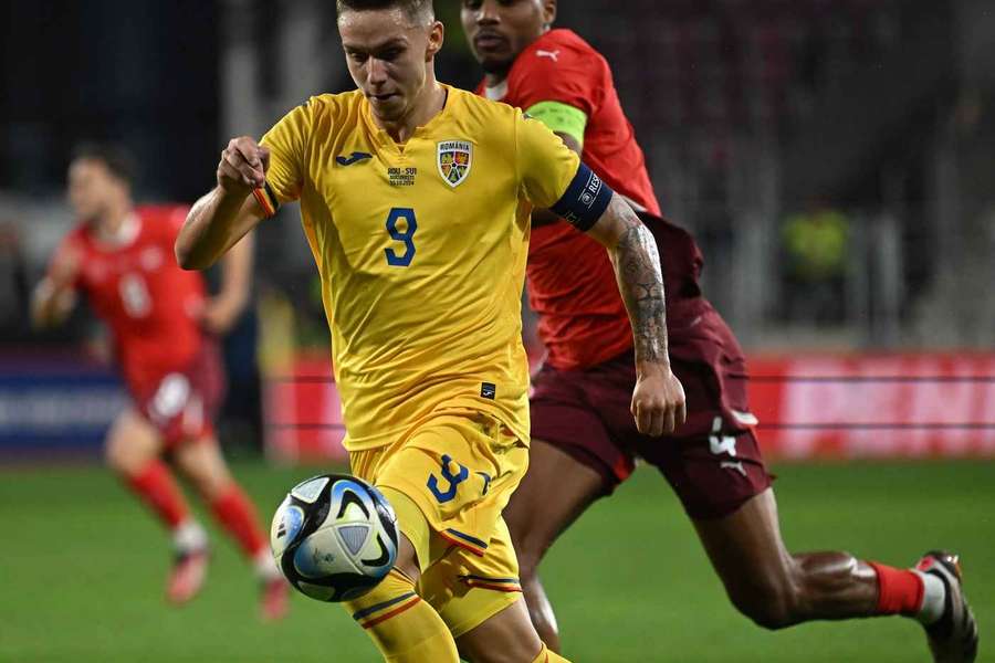 Louis Munteanu în meciul cu Elveția