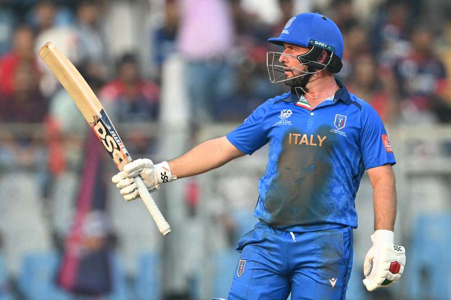 Anthony Mosca scored a half century for Italy during their T20 World Cup win over Nepal.