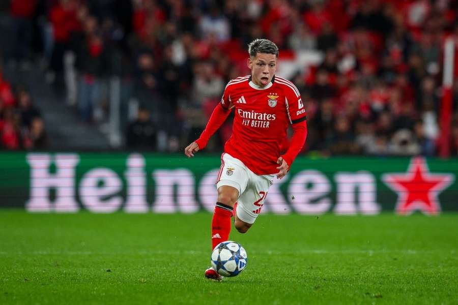 Gianluca Prestianni, con el Benfica