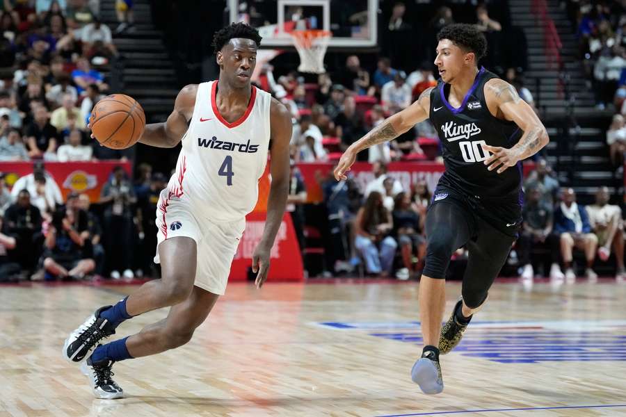 AJ Dybantsa competes in the NBA Summer League 