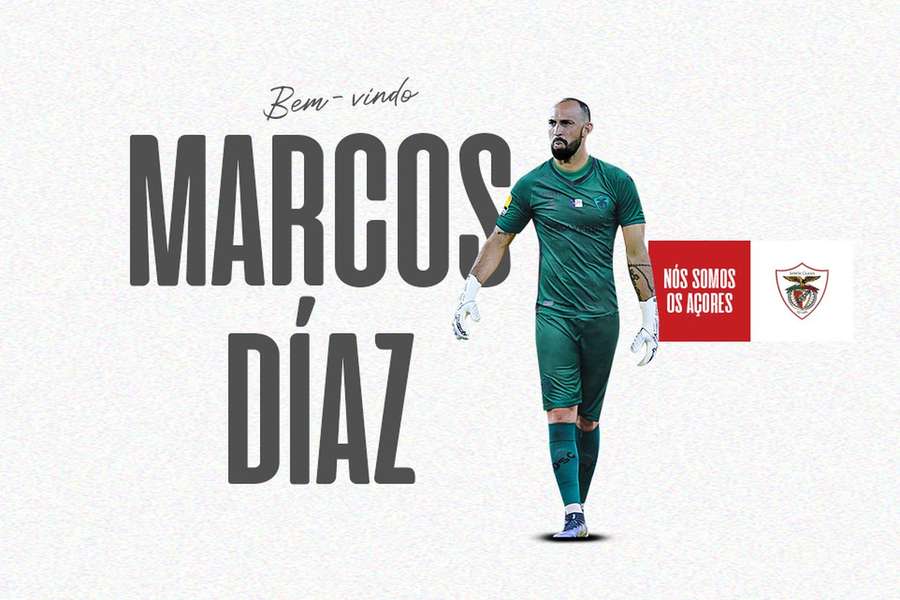 Marcos Díaz oficializado nos Açores