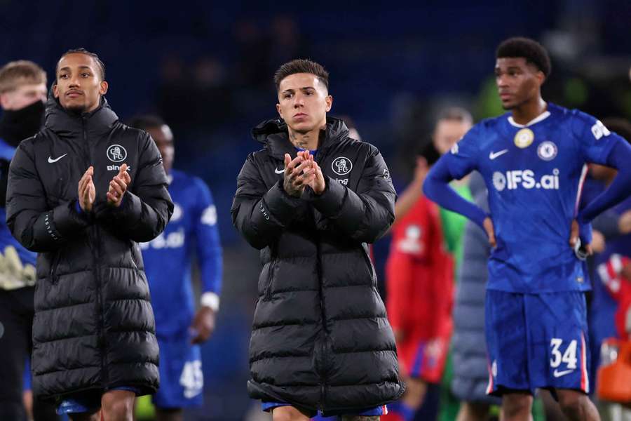 Enzo Fernandez (centre) is a key player for Chelsea