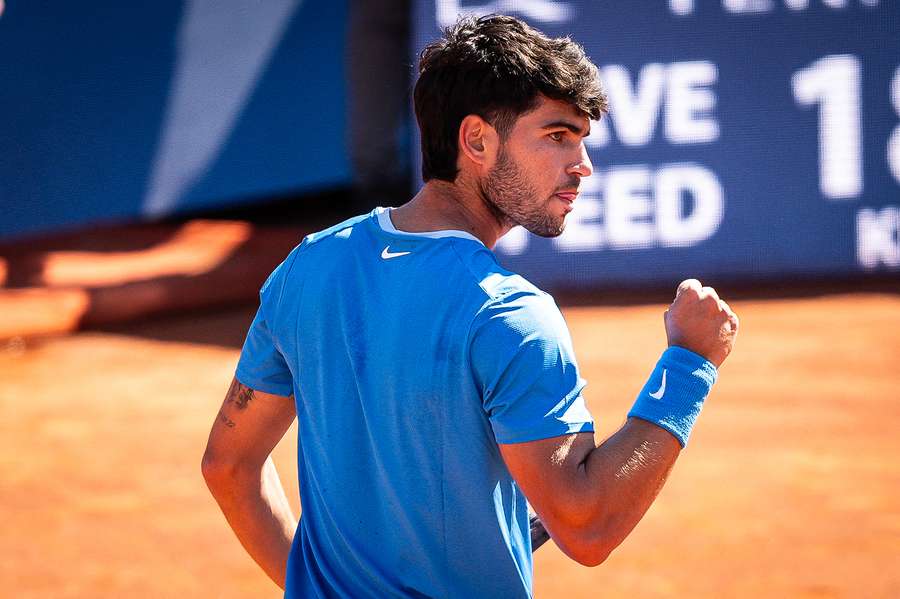 Carlos Alcaraz celebrates Carlos Alcaraz celebrates