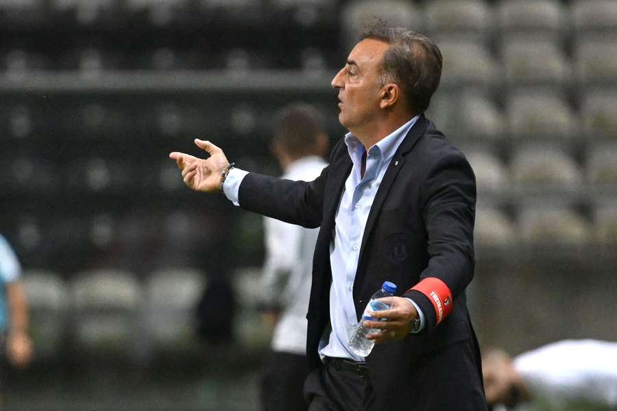 Carlos Carvalhal, treinador do SC Braga, no Estádio do Bessa