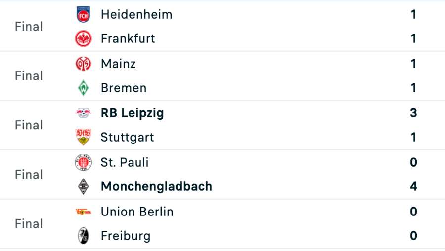 Rezultate Bundesliga Rezultate Bundesliga