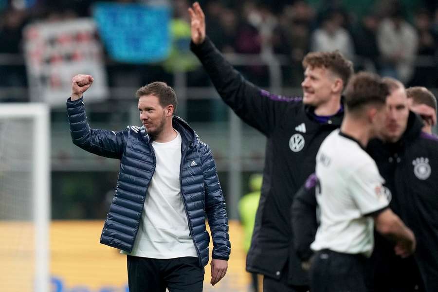 Nagelsmann (l.) zacisnął pięść w Mediolanie