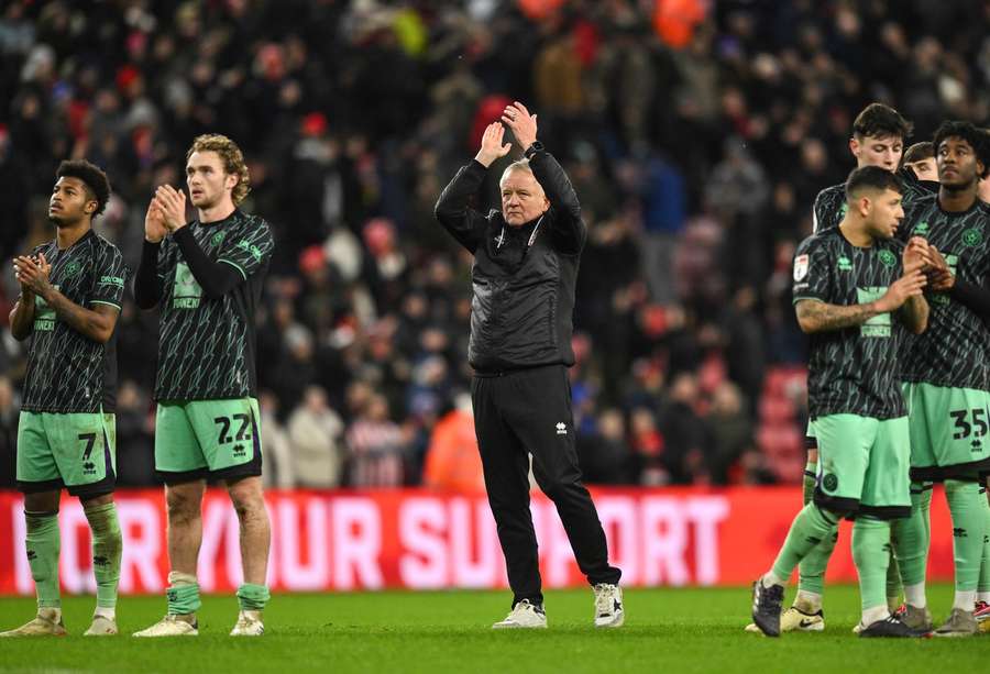 Chris Wilder, manager of Sheffield United, applauds the fans after full time at Sunderland on New Year's Day Chris Wilder, manager of Sheffield United, applauds the fans after full time at Sunderland on New Year's Day
