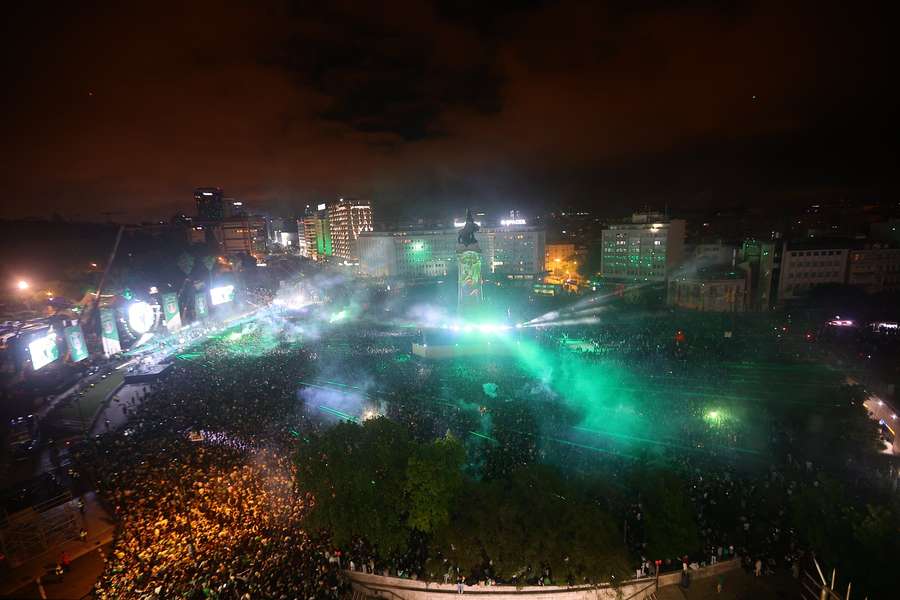 Sporting's celebrations were spectacular.