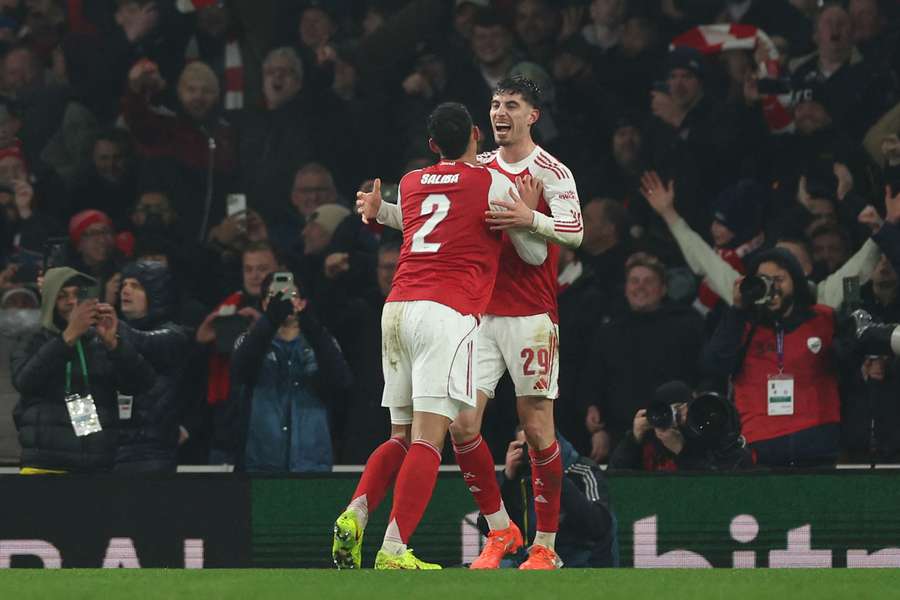 Kai Havertz (a destra) ha deciso la vittoria dell'Arsenal per 1-0.