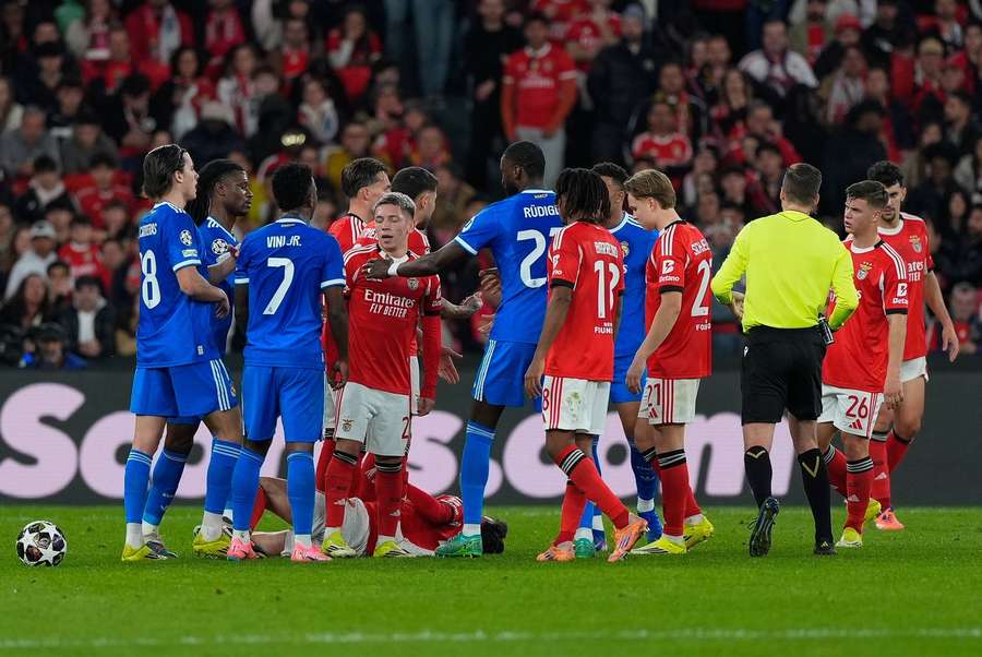 Gianluca Prestianni with Vinicius Junior at Estádio da Luz Gianluca Prestianni with Vinicius Junior at Estádio da Luz