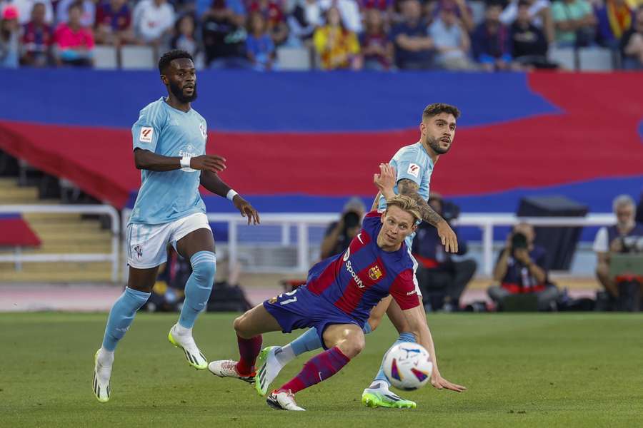 De Jong tijdens zijn laatst gespeelde competitieduel tegen Celta op 23 september