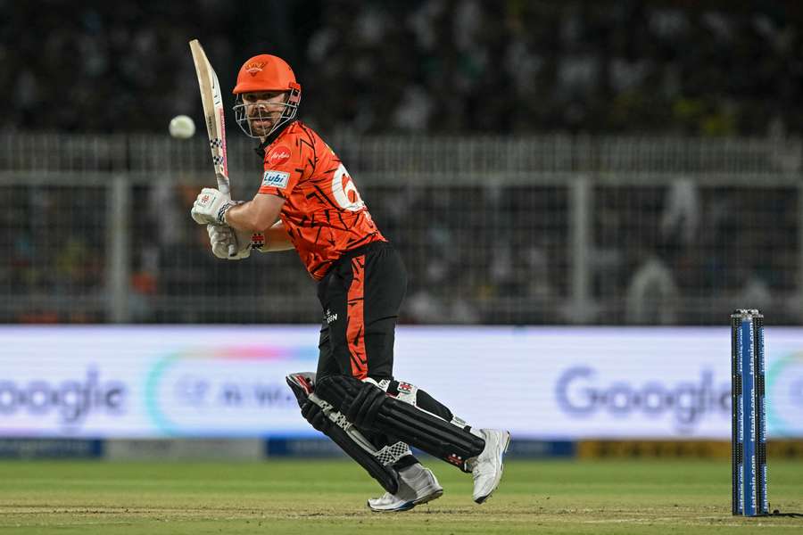 Travis Head plays a shot during his innings against Kolkata on Thursday night.
