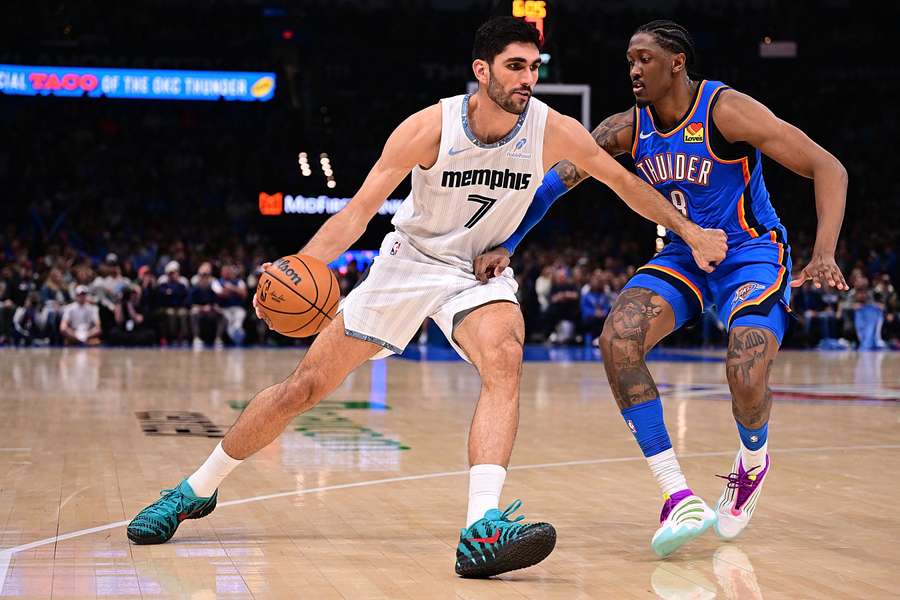 Santi Aldama, en el encuentro ante Oklahoma