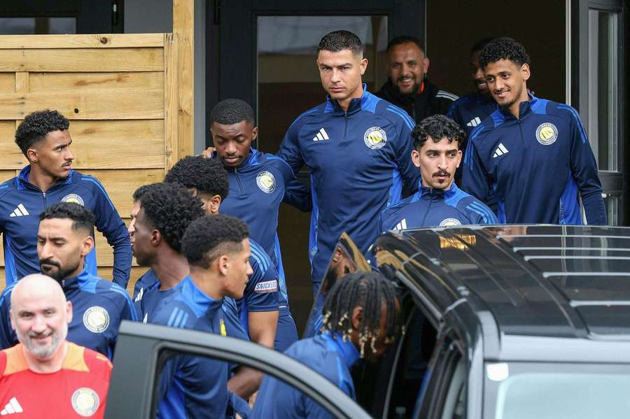 Ronaldo (hinten) und Teamkollegen während des Trainingslagers in Österreich