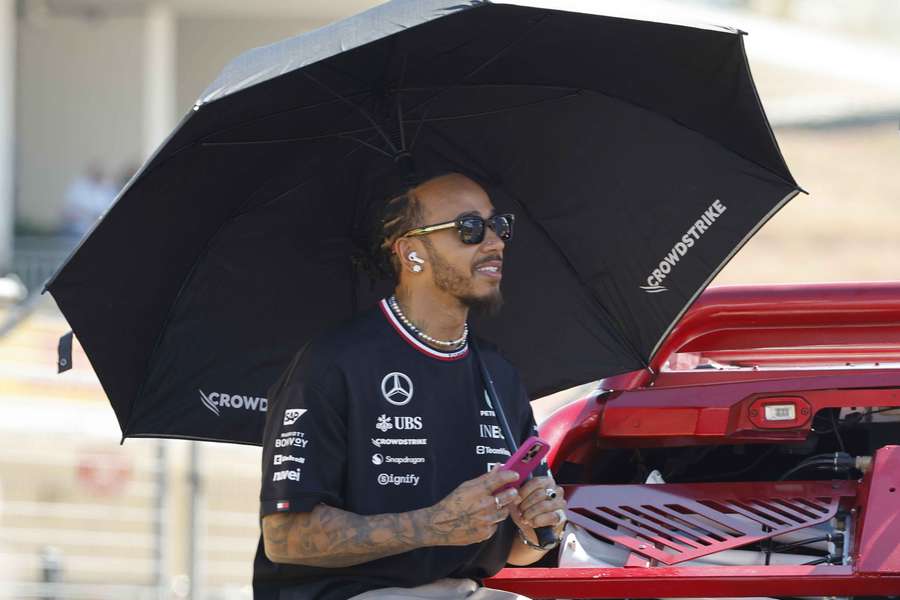 Lewis Hamilton voorafgaand aan de Formula One United States Grand Prix in Austin, Texas