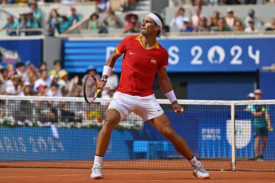 Rafael Nadal a bataillé pour battre Fucsovics au premier tour du tournoi olympique de tennis dimanche. 