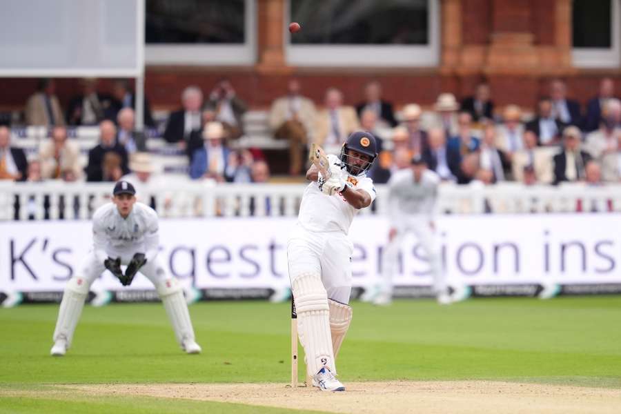 Mendis in action during day two of the second Test match at Lord's