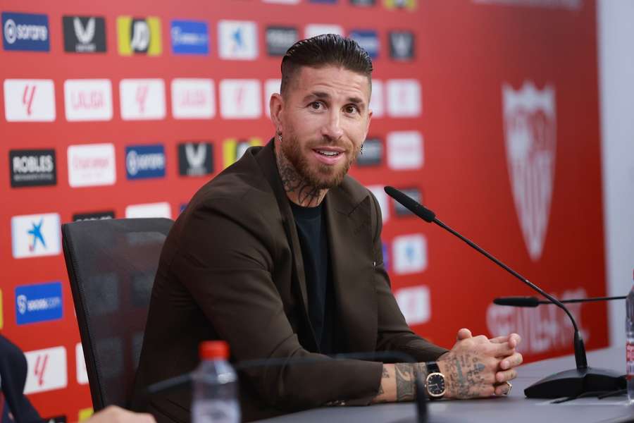 Sergio Ramos during a press conference in 2024