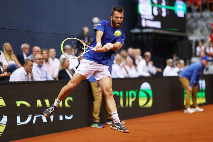 France's Corentin Moutet in action