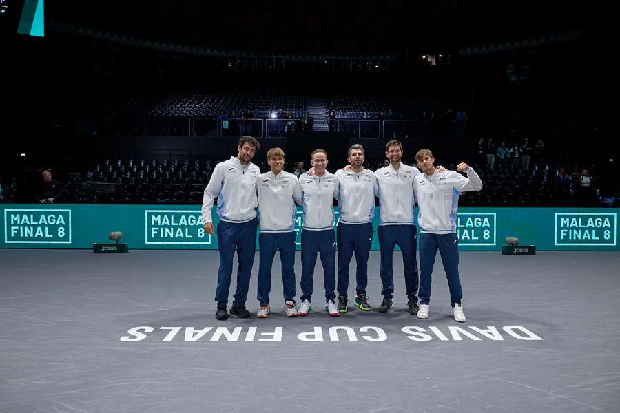 La squadra azzurra all'ultimo turno di Davis