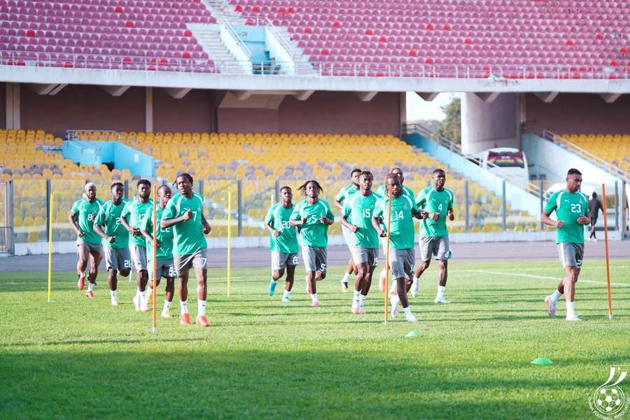 18 Ghana players trained on Tuesday. 18 Ghana players trained on Tuesday.