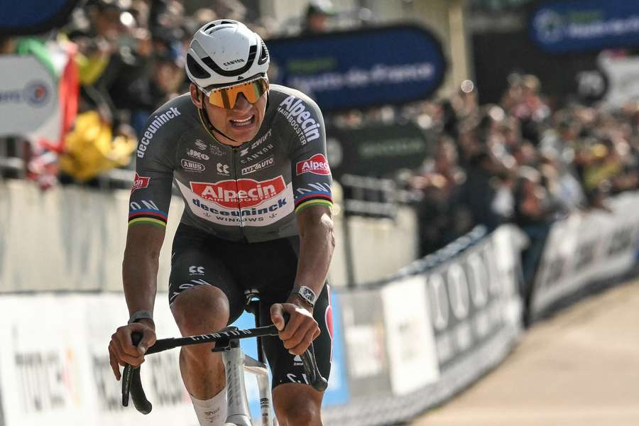 Van der Poel, en plena competición.