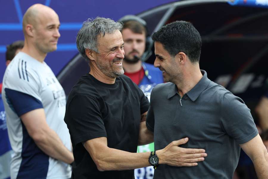 Die spanischen Coaches Enrique und Arteta im Champions-League-Finale