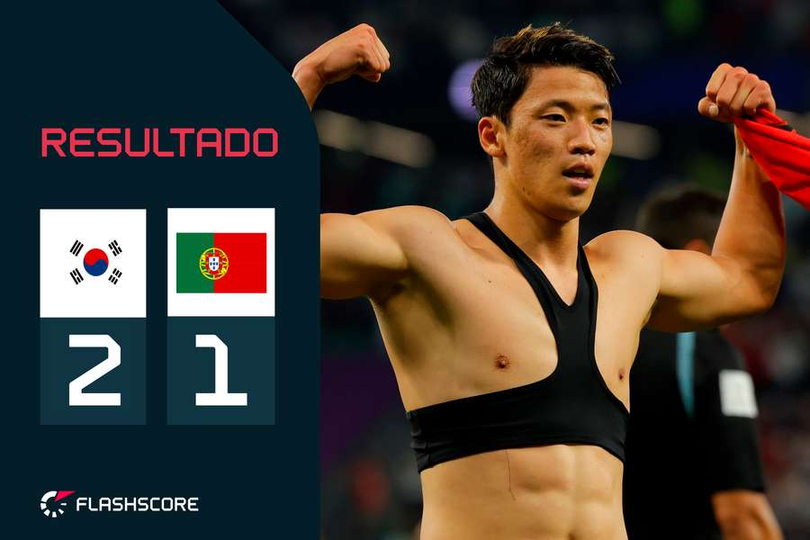 Coreia do Sul bateu Portugal e festejou a passagem aos oitavos de final do Mundial-2022
