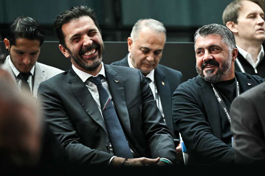 Gigi Buffon con il ct azzurro, Gennaro Gattuso